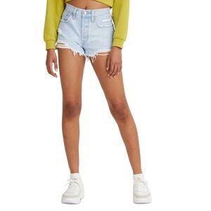 Levi’s Original 502 Women's Light Blue Denim Shorts 25